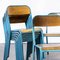 French Light Blue Stacking Chairs from Mullca, 1970s, Set of 20, Image 4