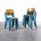 French Light Blue Stacking Chairs from Mullca, 1970s, Set of 20, Image 6