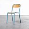 French Light Blue Stacking Chairs from Mullca, 1970s, Set of 20 1