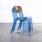 French Light Blue Stacking Chairs from Mullca, 1970s, Set of 4 2