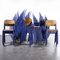 French Deep Blue Stacking Chair from Mullca, 1970s, Image 5