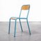 French Light Blue Stacking Chairs from Mullca, 1970s, Set of 8 1