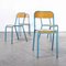 French Light Blue Stacking Chairs from Mullca, 1970s, Set of 4, Image 5