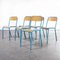 French Light Blue Stacking Chairs from Mullca, 1970s, Set of 6 7