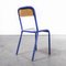 French Deep Blue Stacking Chairs from Mullca, 1970s, Set of 8 7