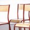 French Red Model 510 Stacking Dining Chairs from Mullca, 1970s, Set of 4 2