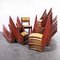 French Red Model 510 Stacking Dining Chair from Mullca, 1970s, Image 6