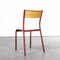 French Red Model 510 Stacking Dining Chair from Mullca, 1970s 8