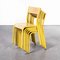 French Yellow 510 Stacking Dining Chairs from Mullca, 1970s, Set of 6 4