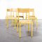 French Yellow 510 Stacking Dining Chairs from Mullca, 1970s, Set of 6 5