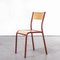 French Red Model 510 Stacking Dining Chair from Mullca, 1970s 1