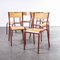 French Red Model 510 Stacking Dining Chairs from Mullca, 1970s, Set of 6 6
