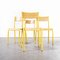 French Yellow 510 Stacking Dining Chairs from Mullca, 1970s, Set of 4, Image 6