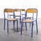 French Deep Blue Stacking Chairs from Mullca, 1970s, Set of 6 5