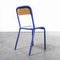 French Deep Blue Stacking Chairs from Mullca, 1970s, Set of 6 8