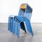 French Light Blue Stacking Chairs from Mullca, 1970s, Set of 6 4