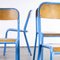 French Light Blue Stacking Chairs from Mullca, 1970s, Set of 6 2