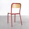 French Red Stacking Chairs from Mullca, 1970s, Set of 4, Image 7