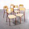French Red Stacking Chairs from Mullca, 1970s, Set of 6 3
