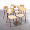 French Red Stacking Chairs from Mullca, 1970s, Set of 6, Image 3