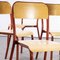 French Red Stacking Chairs from Mullca, 1970s, Set of 6 4
