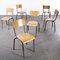 French Simple Stacking Dining Chairs from Mullca, 1960s, Set of 6 6