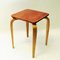 Mid-Century Cognac Leather Top Stool by G. A. Berg for Bröderna Andersson, Sweden, 1940s, Image 4