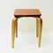 Mid-Century Cognac Leather Top Stool by G. A. Berg for Bröderna Andersson, Sweden, 1940s 3