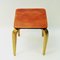 Mid-Century Cognac Leather Top Stool by G. A. Berg for Bröderna Andersson, Sweden, 1940s 8