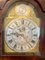 Reloj de caja alta George III antiguo de latón y roble, Imagen 8