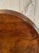 Tavolo ovale antico vittoriano in radica di noce intarsiato, Immagine 7