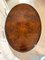 Tavolo ovale antico vittoriano in radica di noce intarsiato, Immagine 10