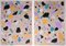 Natalia Roman, Abstrakte Muster in Pastelltönen, 2022, Acryl auf Aquarellpapier 1