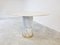 Vintage Round White Marble Dining Table, 1970s, Image 2