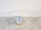 Mesa de comedor vintage redonda de mármol blanco, años 70, Imagen 3