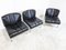 German Leather and Chrome Euro Chairs by Girsberger, Set of 3 3