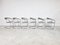 Vintage Chrome and Leather Dining Chairs, 1980s, Set of 6, Image 5