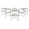 Vintage Chrome and Leather Dining Chairs, 1980s, Set of 6 3