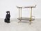 Italian Lacquered Goatskin Parchment Serving Bar Cart by Aldo Tura, 1960s 3