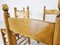 Vintage Brutalist Oak and Wicker Dining Chairs, 1960s, Set of 6, Image 2