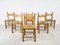 Vintage Brutalist Oak and Wicker Dining Chairs, 1960s, Set of 6 6