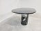 Mesa de comedor vintage ovalada de mármol negro, años 70, Imagen 2