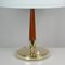 Mid-Century Swedish Teak, Brass and Frosted Glass Table Lamp from Böhlmarks, 1950s 8