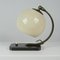 Lampada da tavolo Bauhaus in bachelite e vetro opalino, anni '30, Immagine 9
