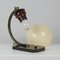 Bauhaus Tischlampe aus Bakelit & Opalglas, 1930er 15