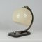 Lampe de Bureau Bauhaus en Bakélite et Opaline, 1930s 16