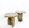Contemporary Italian Brass and Ceramic Side Table 2