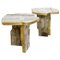 Contemporary Italian Brass and Ceramic Side Table 1