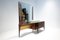 Mid-Century Modern Italian Wooden Dressing Table with Lightning Mirror, 1960s 2