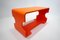 Mid-Century Modern Italian Wooden Orange Desk, 1970s, Image 5